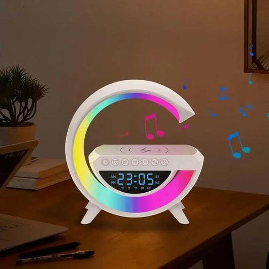 G Shaped RGB Light Table Lamp With Wireless Charger